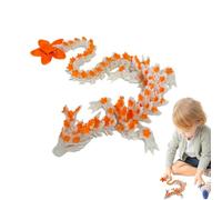 Three-Dimensional Printed Dragon Toy, Glowing in the Dark Dragon Toy, Flexible Articulated Dragon Sculpture, 3D Printed Dragon Decor, Glow-in-the-Dark Dragon Toy, Flexible Joints Dragon Toy