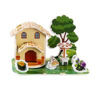 Three-Dimensional Puzzle Set,Architectural Building Cartoon Three-Dimensional Puzzle - Preschoolers Learning Parent-Child Crafting Project for Daycare, Travel, Home