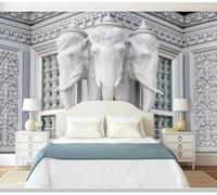 Three Dimensional Relief Art Architecture Elephant Decoration 3D Wallpaper Textured Silk Easy Install Living Room Sofa Bedroom Dining Room Home Decoration Wall-200cm×140cm