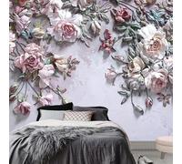 Three Dimensional Relief Plants Flowers Art 3D Wallpaper Luxury Home Dining Decor Paste Sofa Living Room The Wall for Bedroom Mural-350cm×256cm