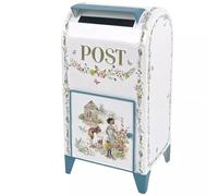 Three-dimensional Relief Retro Mailbox, Garden Standing Ornaments, Iron Post Box With Watering Pattern