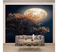 Three Dimensional Starry Sky Moon Tree Art 3D Wallpaper Luxury Home Dining Decor Paste Sofa Living Room The Wall for Bedroom Mural-350cm×256cm