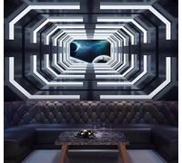 Three Dimensional Universe Planet Space Capsule Spatial Extension 3D Wallpaper Easy Install Feature Office Living Room Sofa Bedroom TV Background Wall Decoration-400cm×280cm