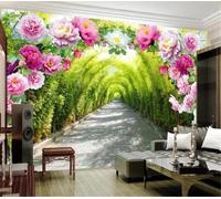 Three Dimensional Warm and Beautiful Flowers Gallery Woods 3D Wallpaper Textured Silk Easy Install Living Room Sofa Bedroom Dining Room Home Decoration Wall-150cm×105cm