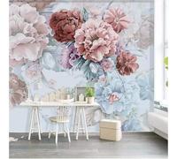 Three Dimensional Warm and Beautiful Garden Hand Painted Flowers 3D Wallpaper Silky Texture Home Study Office Grey Dining Room Sofa Bedroom Living Room TV Backdrop-300cm×210cm