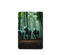 Three Dinosaurs Pattern Car Air Fresheners 4 Pcs Rectangle Hanging Aromatherapy Tablets Scented Fresheners For Bedroom Bathroom