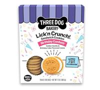 Three Dog Bakery Birthday Confetti Lick’n Crunch! - Dog Friendly Birthday Cookies, Cake-Flavored Dog Treats, Celebratory Cookie for Puppies