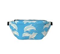 Three Dolphins Stylish Crossbody Belt Bag – Lightweight and Waterproof, with an Adjustable Shoulder Strap (80-150cm), Perfect for Travel, Shopping, and Outdoor Adventures.