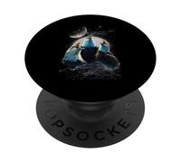 Three Eagles Howling At The Moon Funny Parody Eagle PopSockets Adhesive PopGrip