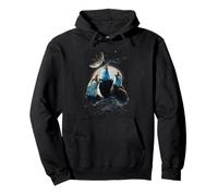 Three Eagles Howling At The Moon Funny Parody Eagle Pullover Hoodie