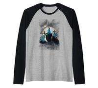 Three Eagles Howling At The Moon Funny Parody Eagle Raglan Baseball Tee