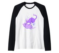 Three Eyed Baking Cat, Celestial Witchy Kitchen Art Raglan Baseball Tee