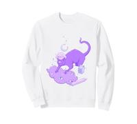 Three Eyed Baking Cat, Celestial Witchy Kitchen Art Sweatshirt