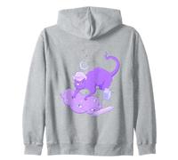Three Eyed Baking Cat, Celestial Witchy Kitchen Art Zip Hoodie