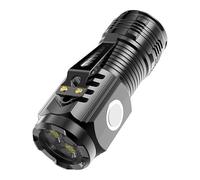 Three-Eyed Monster Flashlight Camping Equipment Led Abs Clip Strong Magnet Portable Lighting Outdoor Flashlight Flashlight Glare (A)