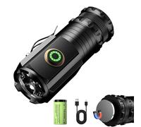 Three-Eyed Monster Mini Flash Super Power Flashlight, Pocket Flashlight, Torches LED Super Bright, Multi-Functional Mini Pen Clip Flashlight Light Steel High Lumen Rechargeable LED Torch (Magnetic)
