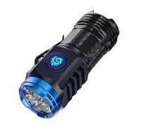 Three-eyed Monster Mini Flashlight, Super Bright Hand Flashlight,Rechargeable LED Torch,Dimmable Flashlight, LED Small Flashlight Torch,Pocket Flashlight,Waterproof Pocket Torch for Outdoor (Black)