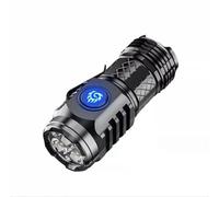 Three-eyed Monster Mini Flashlight, Ultra Bright Portable Small LED Flashlight, Super Bright Mini Torch, Small LED Torches with 3 Modes, Powerful Flash Light for Walking, Hiking, Camping (Black)