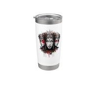Three Faces Ancient Cultural Art Geometric Design Stainless Steel Insulated Tumbler