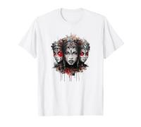 Three Faces Ancient Cultural Art Geometric Design T-Shirt