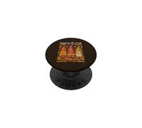 Three Fall Gnomes Pumpkin Patch Apple Cider Corn Autumn PopSockets Adhesive PopGrip