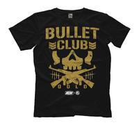 Three Feather AEW X NJPW Bullet Club Gold AEW T Shirt Black XXL