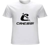 Three Feather Men's Scuba Cressi Company T Shirt Shipingknitted Comfortable Fabric White XL