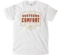 Three Feather Men's Southern Comfort Logo T-Shirt - Ships Fast White M
