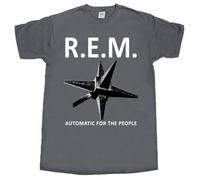 Three Feather R.E.M. REM Automatic for The People 92 Short Long Sleeve Gray T Shirt Grey S Grey M