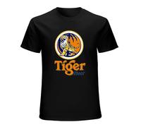 Three Feather Tiger Beer T Shirt for Men Black XL