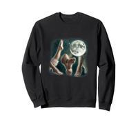 Three Feet Moon | 3 Floating Feet Howling Weird Cursed Meme Sweatshirt