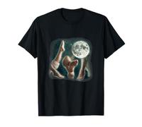 Three Feet Moon | 3 Floating Feet Howling Weird Cursed Meme T-Shirt