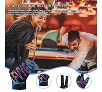 Three Finger Billiards Gloves,Pool Cue Unisex Sport Three Finger Gloves | Elastic Ice Silk Fabric Billiard Equipment for Amateur and Professional Players