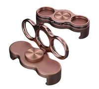 Three-Finger Mobile Phone Stand 360-Degree Rotating Magnetic Cell Phone Ring Grip for Car Workplace Home Kitchen Gym Table (Gold)