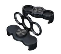 Three-Finger Mobile Phone Stand 360-Degree Rotating Magnetic Cell Phone Ring Grip for Car Workplace Home Kitchen Gym Table (Black)