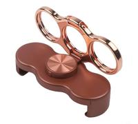 Three Finger Phone Holder Dual Loop Grip Strap Foldable Kickstand for Hands Free Viewing Magnetic Car Mount Accessory Silver(Gold Rose)