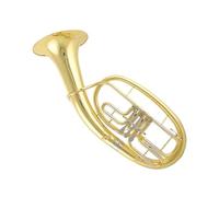 Three Flat Key Euphonium B Flat Brass Lacquer Gold Tube Body Phosphor Bronze Mouthpiece Tube Tenor Horn Instrument Euphonium Kit