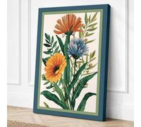 Three Flowering Specimens Canvas Wall Art Print 24x16 Inch (61 x 41 cm)