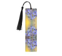 Three Flowers 3 Print Wooden Bookmark Women Men Tassel Book Marks Bookmarks for Book Lovers Reading Accessories