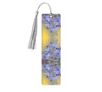 Three Flowers 3 Print Wooden Bookmark Women Men Tassel Book Marks Bookmarks for Book Lovers Reading Accessories
