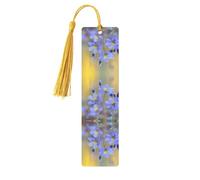 Three Flowers 3 Print Wooden Bookmark Women Men Tassel Book Marks Bookmarks for Book Lovers Reading Accessories