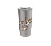 Three Flying Ducks 3 Mallards Retro Kitsch Wall Art Stainless Steel Insulated Tumbler