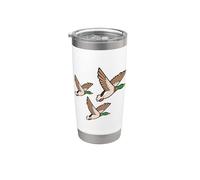 Three Flying Ducks 3 Mallards Retro Kitsch Wall Art Stainless Steel Insulated Tumbler