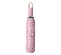 Three Fold Automatic Opening and Closing Buckle Umbrella Compact Umbrella Automatic Opening and Closing Folding Umbrella Umbrella Stroller for Infant to Toddler (Pink, One Size)