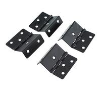 Three Fold Retro Hinge SQXBK 4PCS 43mm Black Antique Decorative Box Hing with 24PCS Screws for Door Cabinet Furniture Vintage Jewelry Chest, Three Folding Hinge