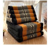 Three-Fold Thai Cushion,Foldable Floor Mattress,Japanese Futon Mattress Single Foldable,Thai Bed With Triangle Cushion,Meditation Seat Massage Mat,Kapok Filled,Guest Floor Bed(165*50*30cm,D)