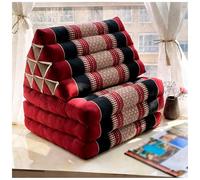 Three-Fold Thai Cushion,Foldable Floor Mattress,Japanese Futon Mattress Single Foldable,Thai Bed With Triangle Cushion,Meditation Seat Massage Mat,Kapok Filled,Guest Floor Bed(165*50*30cm,B)