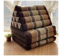 Three-Fold Thai Cushion,Foldable Floor Mattress,Japanese Futon Mattress Single Foldable,Thai Bed With Triangle Cushion,Meditation Seat Massage Mat,Kapok Filled,Guest Floor Bed(165*50*30cm,F)