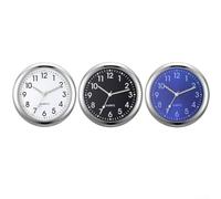 Three For Car Clocks with Glow in the Dark Hands and Dots, Quartz Movement, Alloy Frame, Designed for Dashboard or Air Vent Attachment