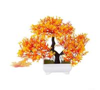 Three Fork Pine Artificial Bonsai With Structured Growth Pattern For Consistent Visual Language In Interior Layouts(Gold)